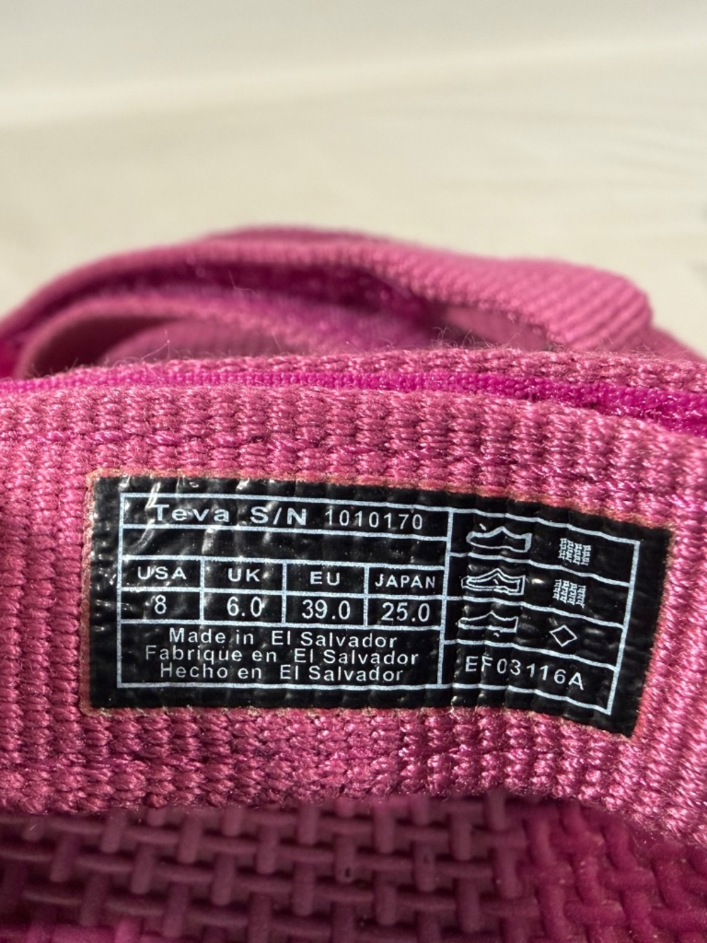 Teva Original Universal Slim Women's Walking Water Sandals Purple Straps 8 - Picture 11 of 11